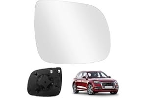 Kamanan Rétroviseur en Verre de Voiture Rétroviseur Extérieur en Verre de Remplacement Rétroviseur Chauffant en Verre Rétroviseur Extérieur pour Au-di Q5 2008-2016, pour Au-di Q7 2009-2014 (Droite)
