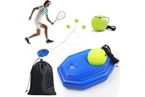 EUBSWA Tennis Trainer mit 2 Tennisbällen, Draußen Tennis Einzeltraining Innovative Ballspiel für Kinder Erwachsene im Garten Park