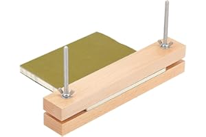 BENECREAT Pressa di Legame in Legno Rilegatura di Libri Portatile, Grande Strumento di Rilegatura di Libri 25x3.8cm per la Casa, Scuola, Rilegatura fai da te Ufficio