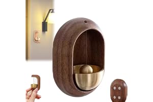 YOHFRFGX Feylona Door Chime, Aura Door Chime, Door Bells Chimes, Feylona Aura Door Chime, Woodybeing Door Chime, Feylona Door Chim, Bell for Door Opening (valnöt, liten oval)