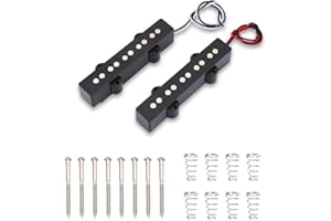 DILWE 2PCS 5 String Open Bridge Tonabnehmer Set Musikinstrumentenzubehör für Jazz Bass JB E-Bass Gitarrenzubehör