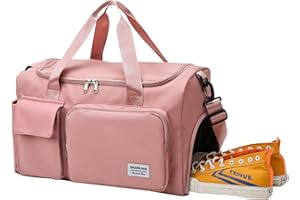 Olasfa Borsone da Viaggio Pieghevole Borsone Palestra Donna con Scomparto Scarpe, Tasca Bagnata, Borsa Sportiva Uomo per Sport Viaggi Nuoto Weekender