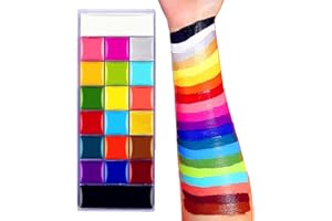 ZDHSOY 20 Colors Face Painting - Face Body Paint Palette Kit for Adult/Professional Tattoo Painting Art, Halloween Party Cosplay Makeup Fancy Dress Adult Painting