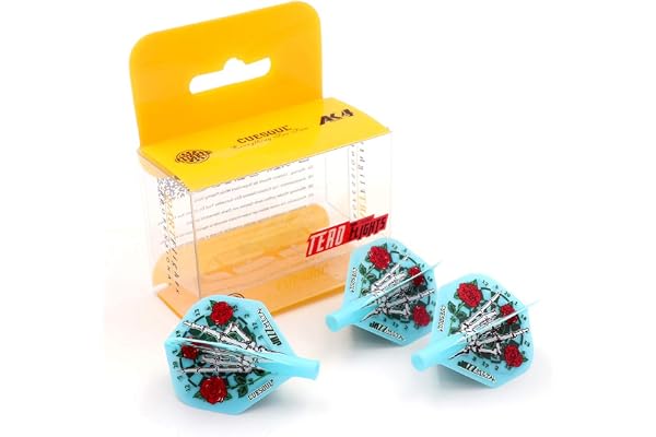 CUESOUL TERO AK4 Dart Flights Forme Standard/Slim avec Motif Attrayant, Lot de 3 pièces