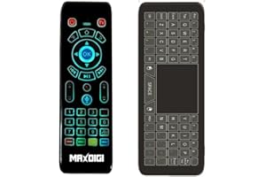 MAXDIGI 2023 2.4G RF Wireless Air Mouse Remote Controller Touchpad Mouse Portable Handheld Qwerty Keyboard for Google Android Smart TV Box Media Mini TV PC Stick IPTV Raspberry PI 3 PS3 PS4