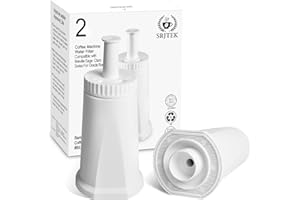 SRJTEK 2 Pack Water Filter SES BES008 SES875 SES880 Water Filter Cartridge,Coffee Machine Filter Replacement for 990/980/500/878/875/880/920/810 (White)