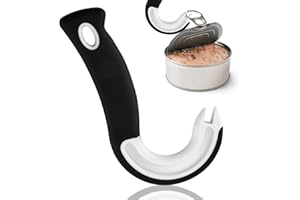 NOVSTUF Apriscatole Manuale Anello Forma J, Gadget Cucina Facile Usare Aprire Lattine Barattoli Bottiglie Coperchi Anello Design Durevole Sicuro