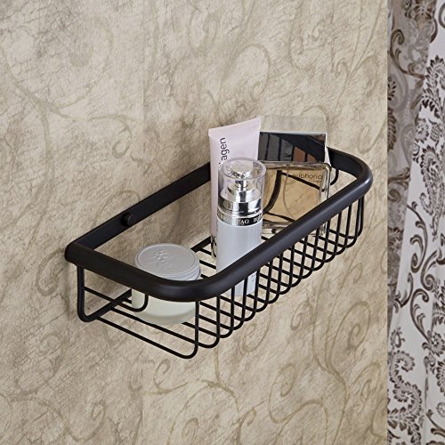 Hiendure® 30 cm Wandhalterung Messing Bad-Accessoires Badezimmer Abstellraum Badezimmer Regal Bath Halter, Öl eingerieben Bronze