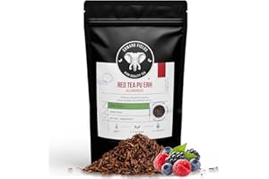 EDWARD FIELDS HIGH QUALITY TEA Edward Fields Tea ® - Té Rojo Pu Erh orgánico a granel con Frutos Rojos del bosque. Té bio recolectado a mano ingredientes naturales y ecológicos. Yunnan, China. 100g / 50 tazas