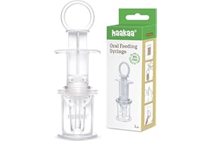 Haakaa| Jeringuilla de alimentación ideal para administrar leche materna, líquido o dieta a bebés prematuros o bebés | Volumen de la jeringuilla 10ml