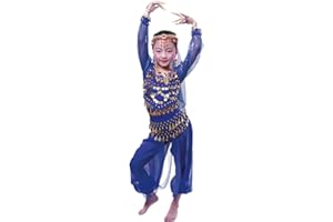 ASTAGE Girl Long Sleeve Belly Dance Fitness Wear Indian Dance Costume All Accessories
