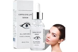 PONGNAS Sérum de soin des yeux à la caféine 30ML raffermissant les cercles sombres Suppression des sacs pour les yeux Essence pour les yeux Liquide Essence anti-rides pour les yeux