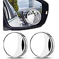SPOLIK 360 Rotatable Rear View Mirror, Round Convex Wing Mirror for Universal Car, SUV mirror small mirror Car side mirror Mirror Wing mirror Convex mirror