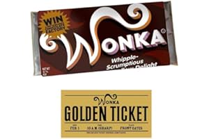 MX GAMES Chocolate Charlie y la fábrica de chocolate con Billete dorado (inspirado en la película de Tim Burton de 2005)