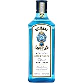 BOMBAY SAPPHIRE London Dry Gin with 10 Botanicals, 40% Vol, 70 cl | 100% Steam-Infused Gin with 10 Hand Selected Botanicals f
