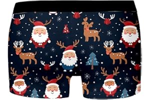 Bastwahl Weihnachts Boxershorts Herren Lustig - Lustig Bunte Weihnachts Slips Gesichtsaufdruck Boxershort Weihnachten Weihnachtsunterhose Bequemer Sitz Unterwäsche Kostüm Italienische Design