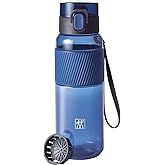ZWILLING İ&ccedil;ecek şişesi, BPA i&ccedil;ermez, fitness, boş zaman ve ofis i&ccedil;in su şişesi, tritan, koyu mavi, 680 ml