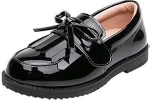 RISMART Niña Vestido Zapato Chico Ponerse Oxford Boda Iglesia Microfibra Escuela Uniforme Mocasines