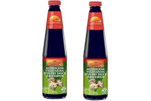 BUG'S PANTRY (2 Bottles) Lee Kum Kee Mushrooms Vegetarian Oyster Flavour Stir-Fry Sauce, 510 g