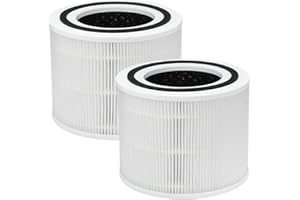 BAMBOOST 2 filtri di ricambio per purificatore d'aria LEVOIT Core 300/Core 300S/P350, filtrazione a 3 stadi, filtro di ricambio Core 300-RF
