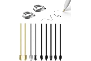 MAYDORHER Tips/Nibs Replacement for Samsung Galaxy Tab S10+/S10 Ultra/S9/S9 Ultra/S8/S8+/S8 Ultra/S7/S7 FE/S6 Lite/S22/S23/S24/S25 Ultra S Pen (2 Gold+2 Silver+5 Black)