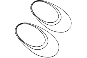 Bewudy 6 Stück Lederband für Kette, 1.5/3mm Kunstleder Halskette Schwarz Lederkette Lederband mit Verschluss Lederhalsband Damen Männer Schmuckzubehör Lederbänder (40-70cm)