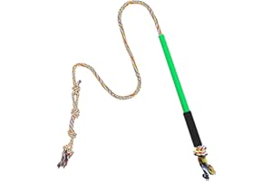 TRYGGT Flirt Pole Dogs,Interactive Dog Toys Dog Toy Stick,Dog Chew Toy Rope for Chewing &Training Small Medium Large Dogs Pulling, Chasing, Chewing, Training, Exercising,ROPE-67in (Black handle)