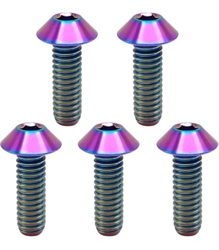 RISCHIO 4 Pz/lotto In Lega Di Tanio M6 * 20 Millimetri MTB Della Bicicletta Manovella Bulloni Testa A Brugola Bici Da Strada Di Montagna Ciclismo Guarnura Vi M6 X 20 Millimetri - Foto 11
