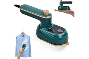 Idota Ferro da stiro a vapore, mini ferro da stiro pieghevole, da viaggio, mini leggero, ferro da stiro a vapore, riscaldamento rapido, stiratura a secco e a umido, ferro da stiro da viaggio (verde)