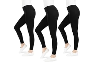 FM London Pacchetto da 3 Leggings Donna - Leggins Opachi per Donna