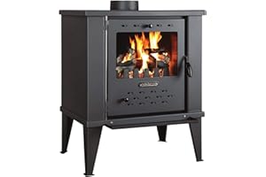 ProTermo Kaminofen Fenix Anthrazit 12,2 kW Heizleistung 62x44x73 cm Holzofen mit Schamottsteinen - Bauart 2