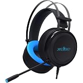 JamesDonkey James Donkey 710 Black 7.1 Surround Gaming Headset Neodymium 50mm Drivers 112dB Precision Microphone -43dB Blue LED
