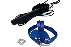 LSYYSL Cuerda de entrenamiento para loros ajustable de 2 metros, arnés para pájaros para actividades al aire libre, cuerda de entrenamiento correa elástica, con 1 anillo para el pie del pájaro.