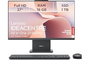 ‎LENOVO Lenovo IdeaCentre All-In-One AI-PC | 27" Full HD Display | AMD Ryzen 7 250 | 16GB RAM | 1TB SSD | AMD Radeonn Grafik | Win11 | Inkl. Kabellose Maus-Tastatur | Luna Grau | 3 Monate Premium Care