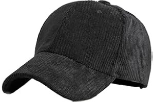 GIBZ Cappellino da Baseball Classic Unisex, Cappello da Sole in Velluto a Coste Regolabile con Visiera Curva, Berretto per Sport