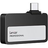 Lexar Professional Go taşınabilir SSD 2 TB, ultra kompakt, Apple ProRes destekler, 1050 MB/s'ye kadar okuma ve 1000 MB/sn yaz