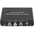Goshyda ARC Extractor, 192kHz DAC Converter ARC Extractor, Support HD Optical SPDIF 3.5mm Output, Digital to Analog Sound Converter for Home Theater TV