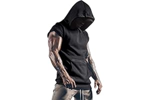 Cabeen Homme Debardeur à Capuche Sport Musculation Tank Top sans Manches Maillot Sleeveless T-Shirt Fitness Bodybuilding Sweats de Running