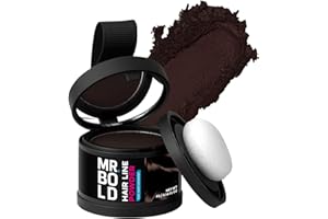 MR.BOLD Mr Bold Hairline Powder - Instantly Hair Color Shadow Cover Gray Hair Root Touch Up DARK BROWN Hair Color for Gray Coverage, Hair Shadow Toppers for Women & Men, Thin Hair Powder 4g
