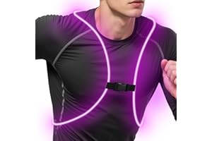 Zacro Luce Running con 11 modalità - LED Gilet Catarifrangente Running 360° Alta visibilità, Luce per Corsa Ricaricabile USB per Camminate/Ciclismo/Jogging Notturni, Regolabile per Uomini e Donne