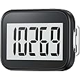 The Autostory 3D Pedometer, Simple Accurate Step Tracker for Men, Women, Kids, & Seniors. Large Digital Display, Detachable Clip Lanyard & Unmatched Precision in Step Counting (Black)
