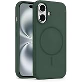 حافظة سيليكون فاخرة بسطح داخلي مخملي متوافقة مع Coverzone iPhone 16. ممتص الصدمات بمساعدة الشحن اللاسلكي متوافق مع MagSafe