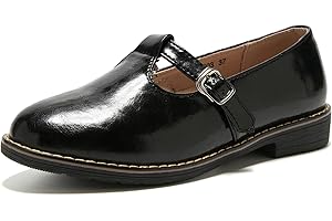 TRULAND Damen Leder Mary Jane Oxfords Schuhe – Elegant Loafer Vintage Business Damen Halbschuhe für Büro Alles