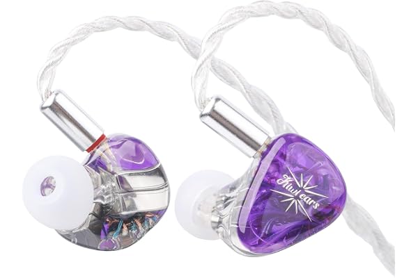 Linsoul Kiwi Ears Orchestra Lite Performance Custom 8BA Moniteur Intra-Auriculaire IEM, Câble Détachable en Cuivre OFC à 4 Fils (Violet)