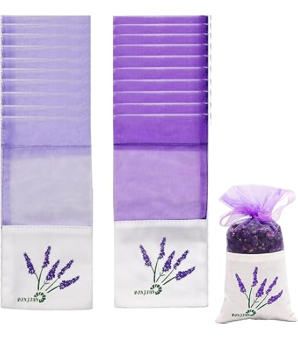 12 Sachets Lavande Vides En Coton – 8x10 Cm Sachets Parfumés Réutilisables Pour Lavande Séchée, Armoire, Tiroir, Voiture