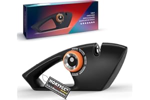 HOKYYCC Messerschärfer, 5-in-1 Messerschleifer, Messerschärfer Profi mit ergonomischem Griff, Messer schleifer mit rutschfestem Gummi, Perfekt für Küchenprofis, Hobbyköche und Outdoor-Fans