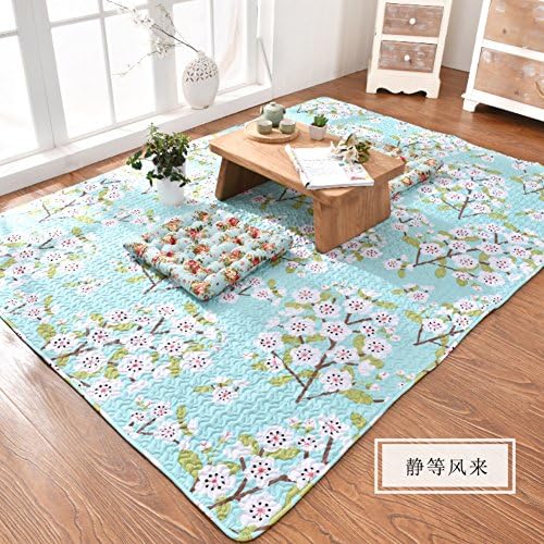 Decorative rugs Cotton household tatami mats crawling mat bedroom bedside blanket machine washable-C (28x71inch)70x180cm