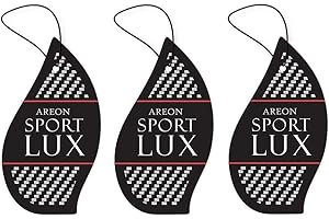 Areon Ambientador Coche Sport Lux Platino Colgante Colgar Olor Perfume Original Negro Cartón Retrovisor Casa Oficina 2D (Platinum Pack de 3)