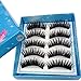 CHIC*MALL 5 Pairs Natural Long Black Eye Lashes Makeup Handmade Thick Fake False Eyelashes