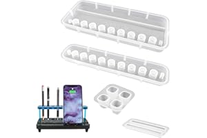 SacJkt Epoxy Resin Moulds Silicone, Resin Mould Set for Mobile Phone Holder Pen Holder, Silicone Moulds for Resin, Ideal for DIY Craft Gift, Home Decoration and Table Decoration